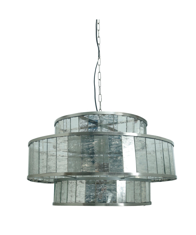 Render Brass iron hanging lamp antique round glass