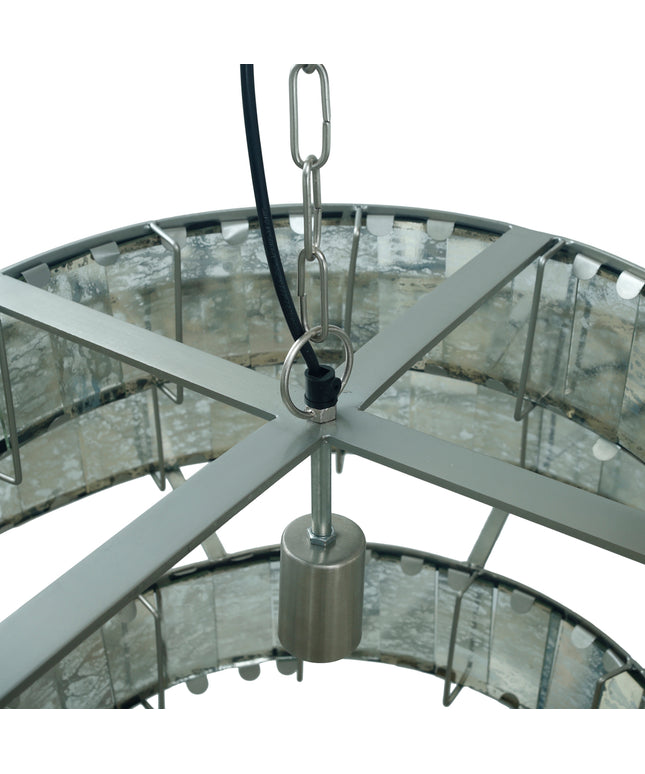 Render Brass iron hanging lamp antique round glass