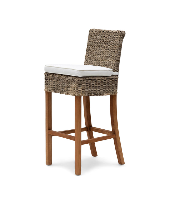 Rustic Rattan Bar Stool