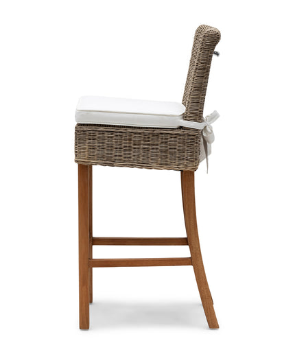 Rustic Rattan Bar Stool