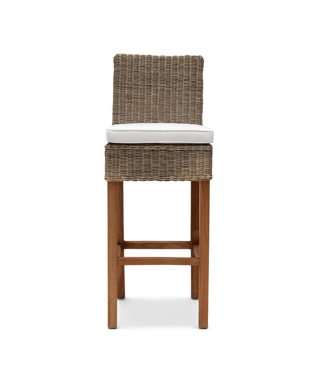Rustic Rattan Bar Stool