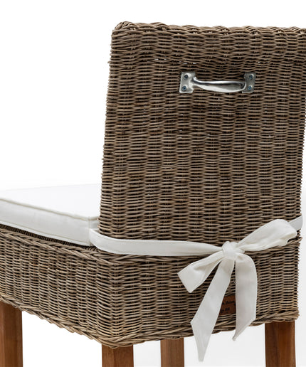 Rustic Rattan Bar Stool