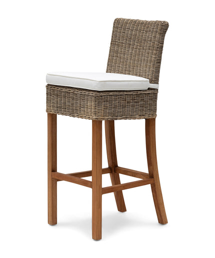 Rustic Rattan Bar Stool