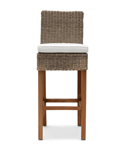 Rustic Rattan Bar Stool