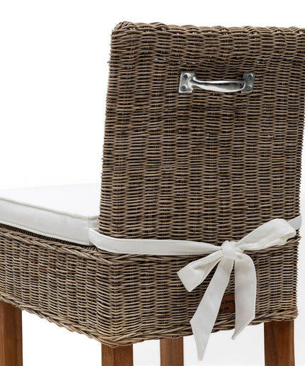 Rustic Rattan Bar Stool