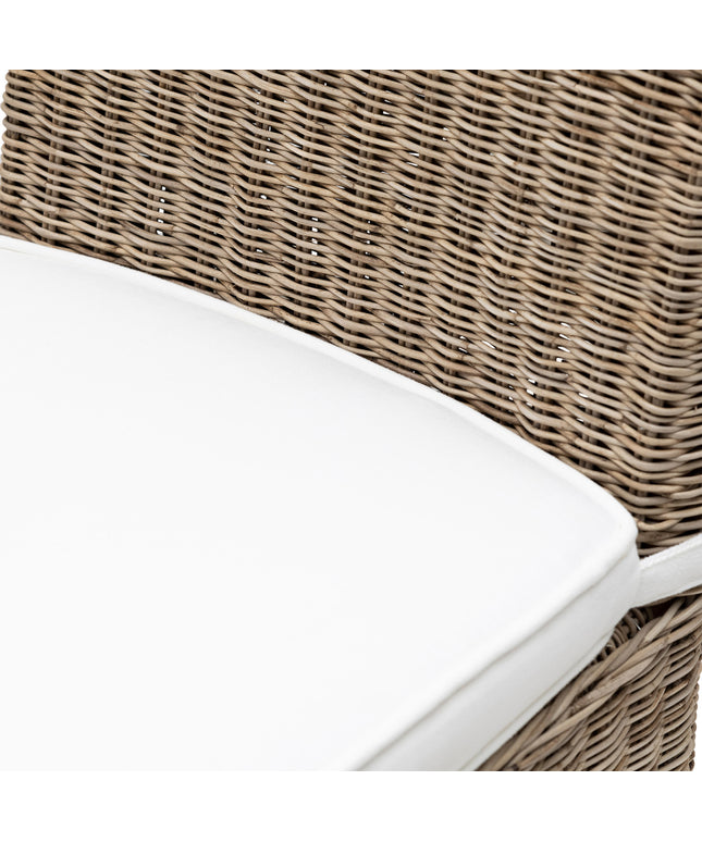 Rustic Rattan Bar Stool