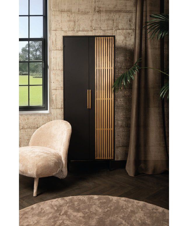 Sayan cabinet black and gold
