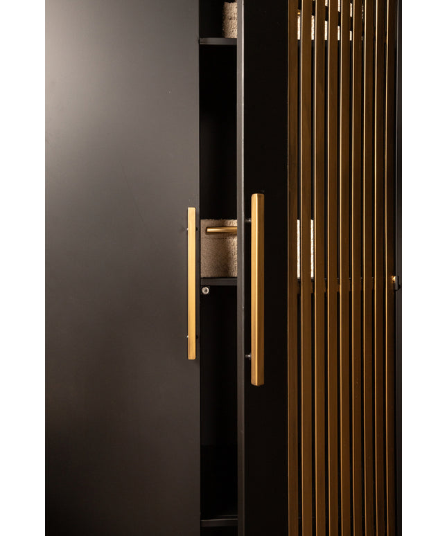 Sayan cabinet black and gold