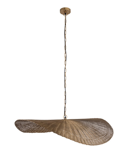 Shauney Gold iron wavy hanging lamp round L