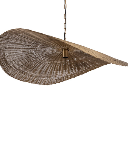 Shauney Gold iron wavy hanging lamp round L
