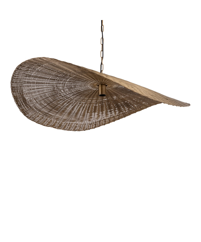 Shauney Gold iron wavy hanging lamp round L