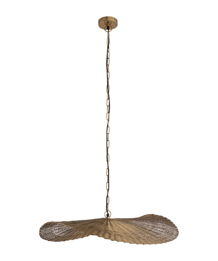 Shauney Gold iron wavy hanging lamp round S