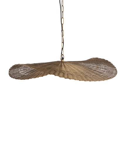 Shauney Gold iron wavy hanging lamp round S