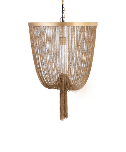Solan Gold iron chains round hanging lamp S