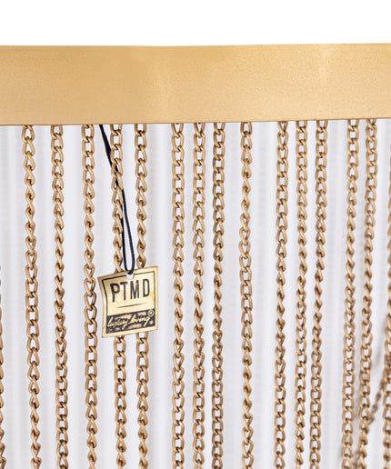 Solan Gold iron chains round hanging lamp S