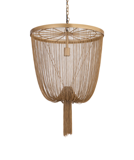 Solan Gold iron chains round hanging lamp S