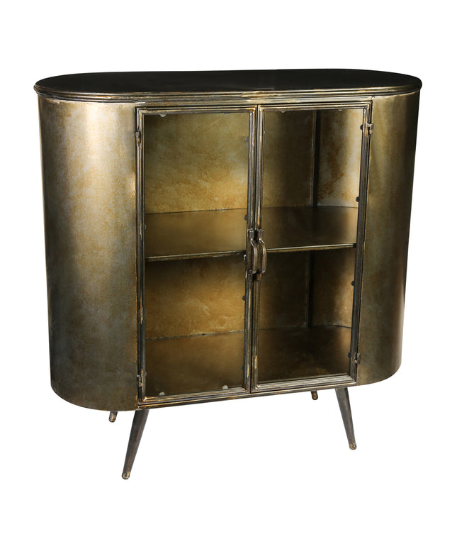 PTMD Spacer brass ijzer glazen deur kast laag