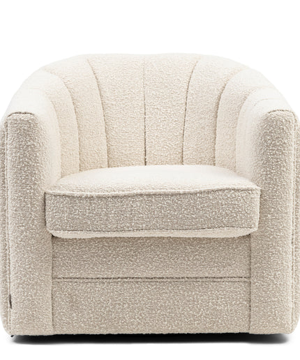 St. Lewis Swivel Armchair WhiteSand
