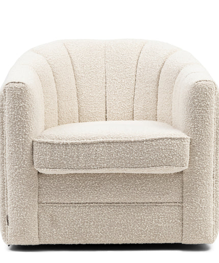 St. Lewis Swivel Armchair WhiteSand
