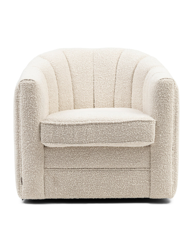 St. Lewis Swivel Armchair WhiteSand