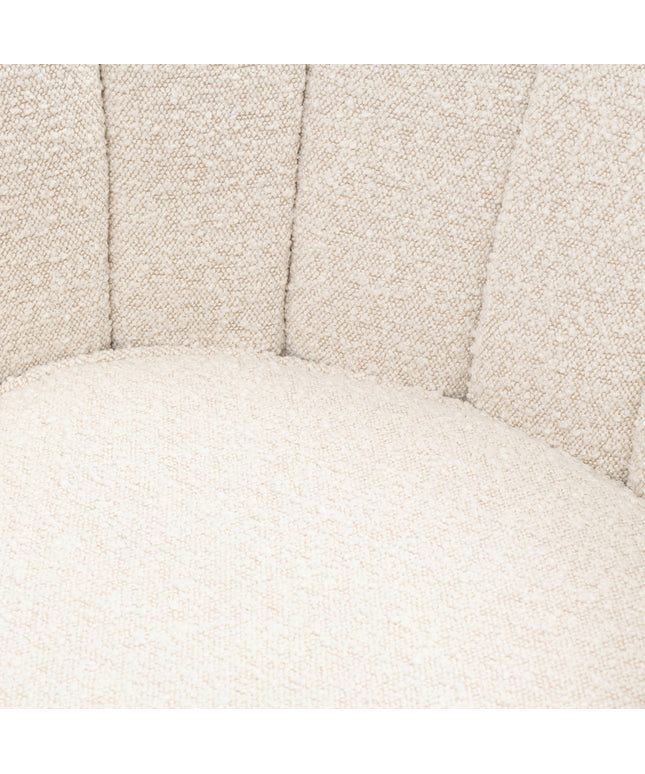 St. Lewis Swivel Armchair WhiteSand