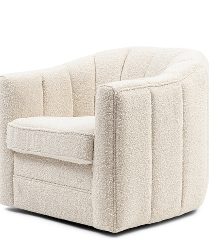 St. Lewis Swivel Armchair WhiteSand