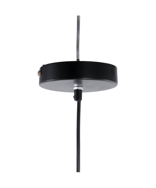 Sten Black iron hanging lamp see through shade rnd
