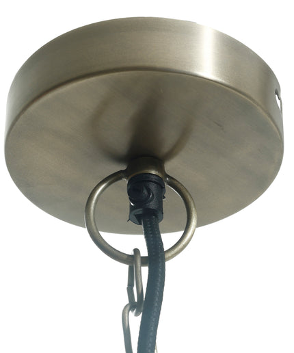Syna Brass iron hanging lamp egg shape L