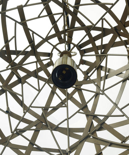 Syna Brass iron hanging lamp egg shape L