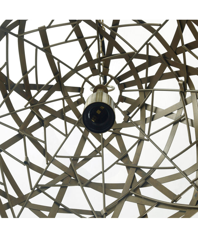 Syna Brass iron hanging lamp egg shape L