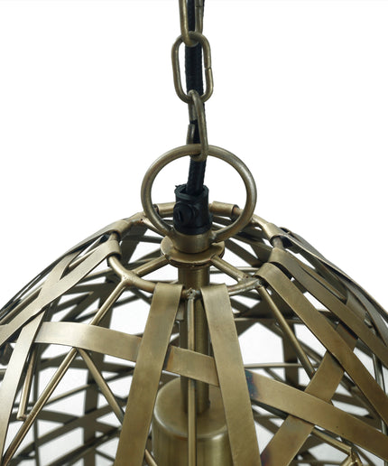 Syna Brass iron hanging lamp egg shape L