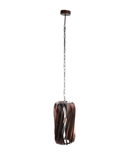 Tessa Bronze iron hanging lamp round wavy lines
