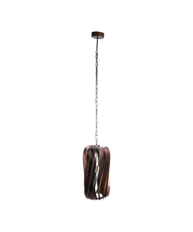 Tessa Bronze iron hanging lamp round wavy lines