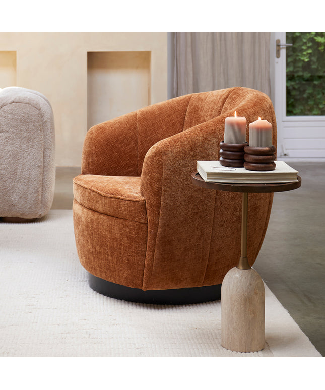 The Countess Swivel AC Maroon Brown