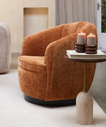 The Countess Swivel AC Maroon Brown