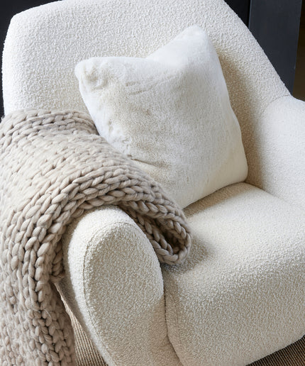 The Jill Swivel Chair White Sand