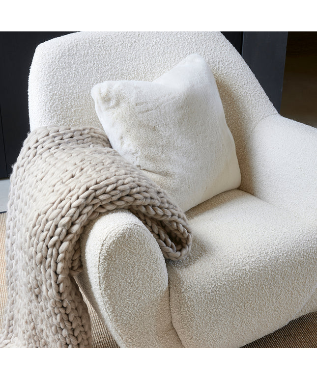 The Jill Swivel Chair White Sand