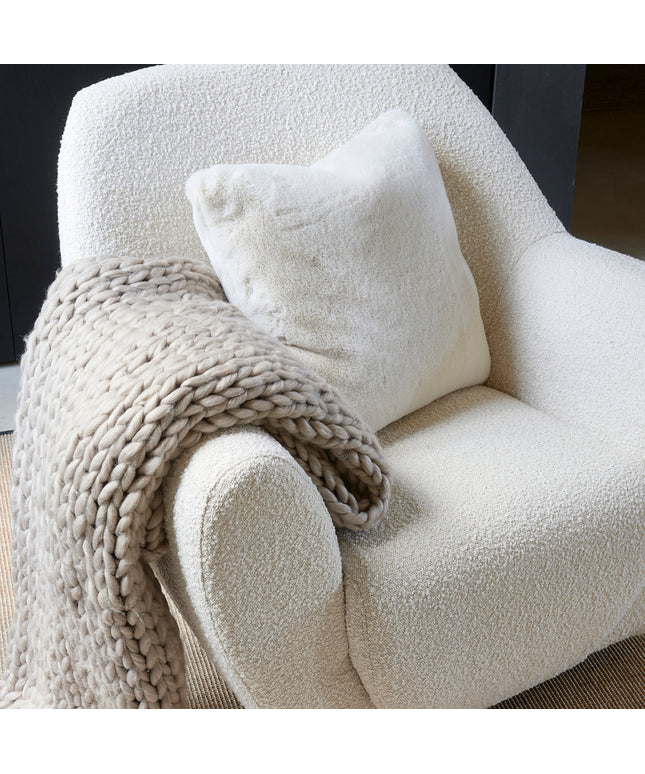 The Jill Swivel Chair White Sand