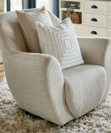 The Jill Swivel Chair White Sand