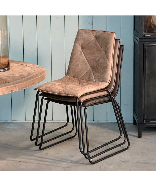 Venice Park Stack Chair Pel Coffee