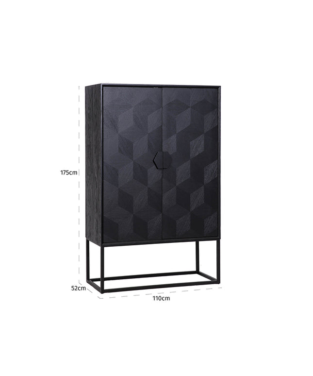 Wandkast Blax 2-deuren (Black)