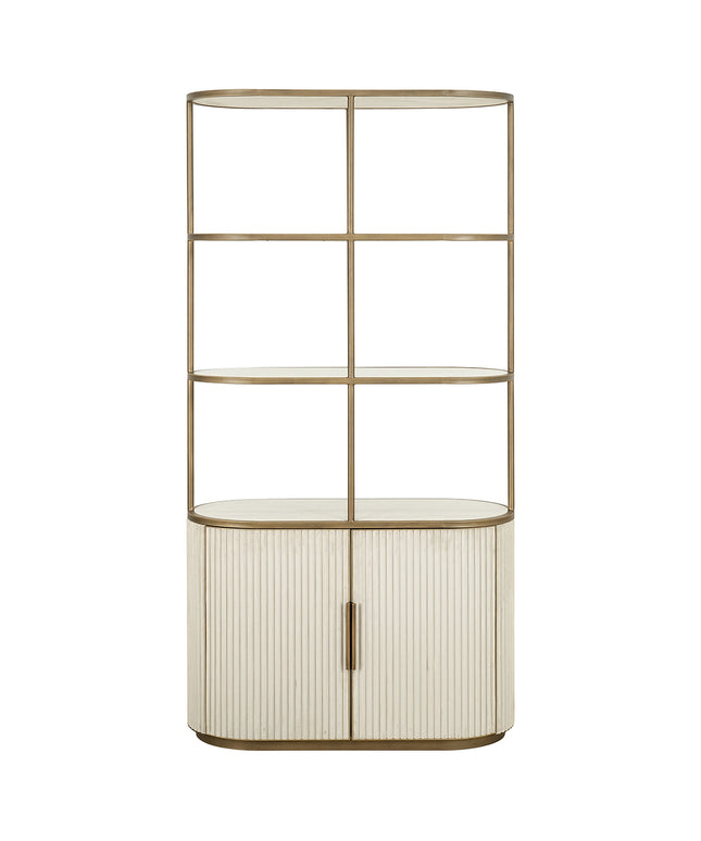 Wandkast Tivoli 2-deurs 3 open planken (White)