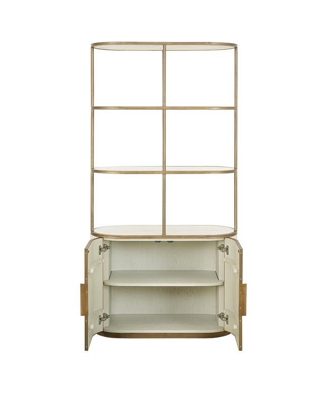 Wandkast Tivoli 2-deurs 3 open planken (White)
