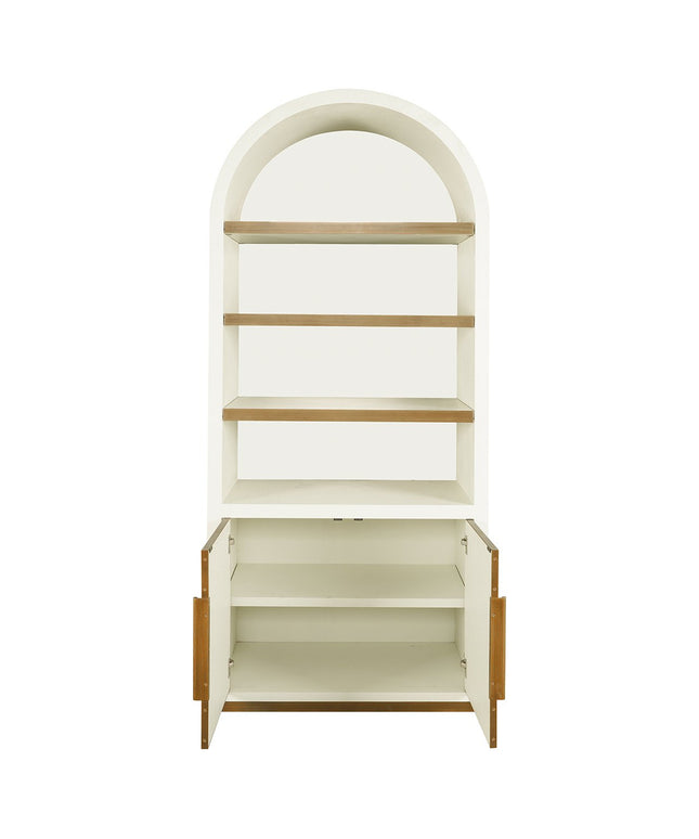 Wandkast Tivoli met gebogen bovenkant 2-deurs 3-planken (White)