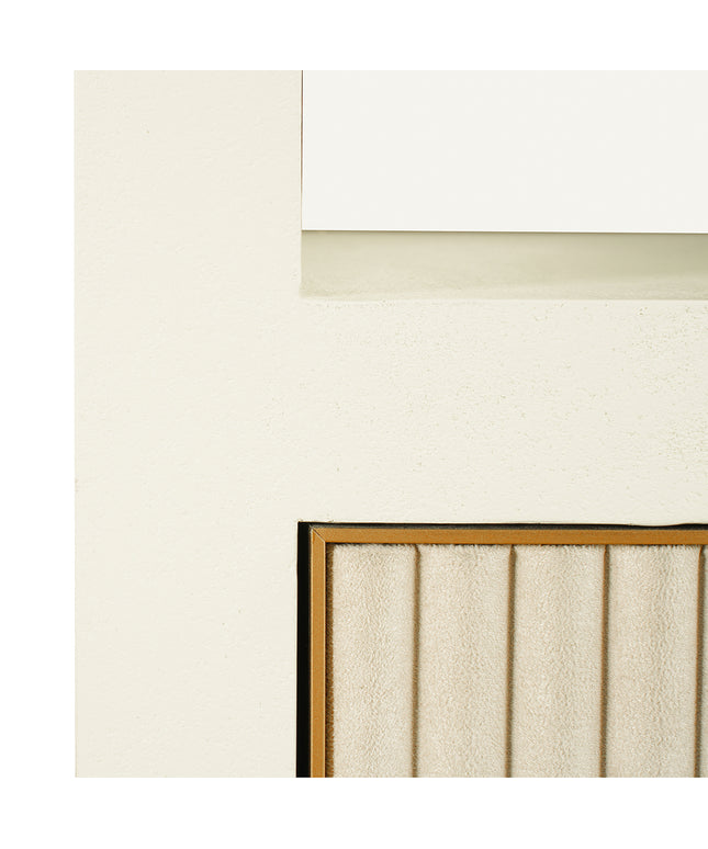 Wandkast Tivoli met gebogen bovenkant 2-deurs 3-planken (White)