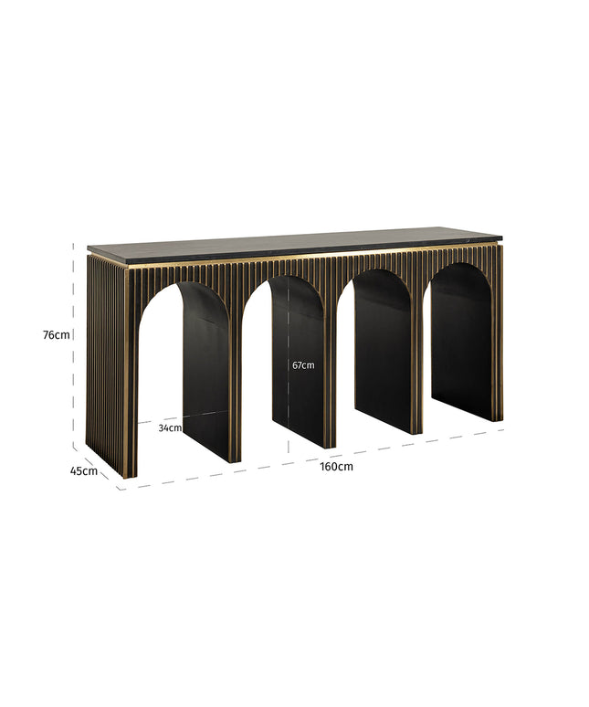 Wandtafel Les Arcs (Brushed Gold)