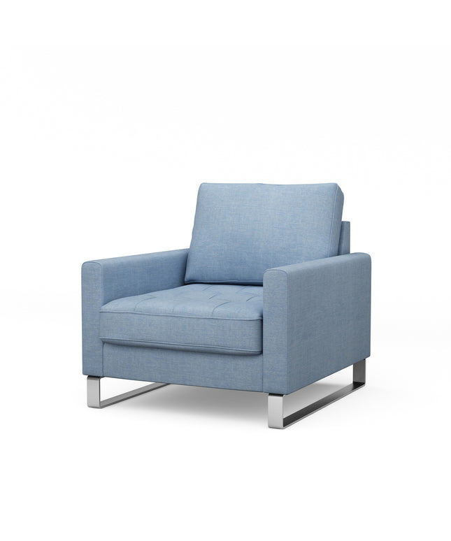 West Houston Armchair Cot Ice Blue