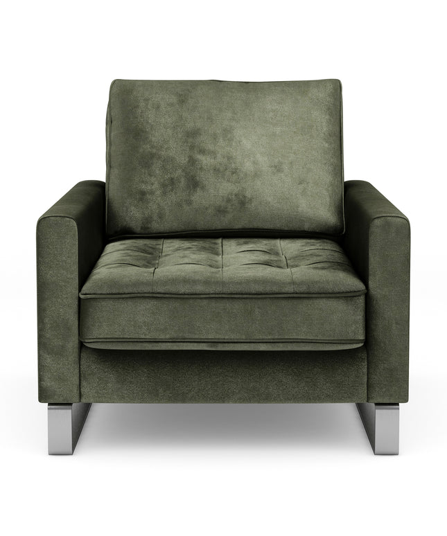 West Houston Armchair Velvet Ivy