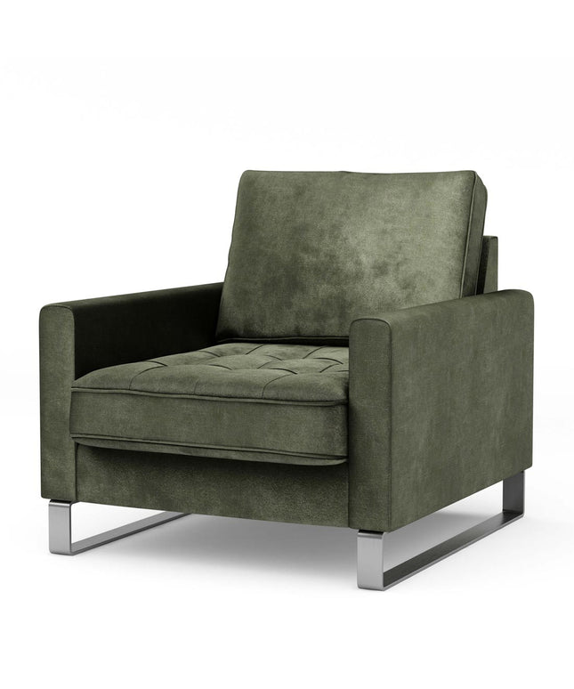 West Houston Armchair Velvet Ivy
