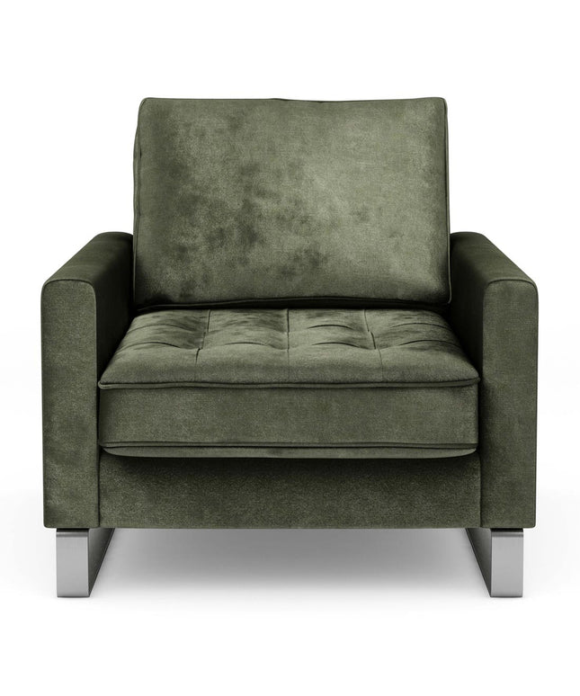 West Houston Armchair Velvet Ivy